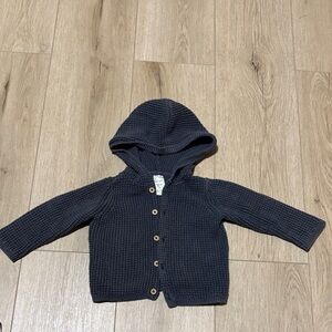 Carter’s Cozy Navy Knit Hooded Cardigan 12 M